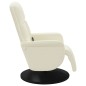vidaXL Sillón reclinable masaje con reposapiés terciopelo color crema vidaXL Sillón reclinable masaje con reposapiés terciopelo color crema