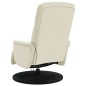 vidaXL Sillón reclinable masaje con reposapiés terciopelo color crema vidaXL Sillón reclinable masaje con reposapiés terciopelo color crema