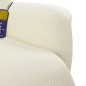 vidaXL Sillón reclinable masaje con reposapiés terciopelo color crema vidaXL Sillón reclinable masaje con reposapiés terciopelo color crema