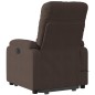 vidaXL Sillón masaje eléctrico reclinable elevable tela marrón vidaXL Sillón masaje eléctrico reclinable elevable tela marrón