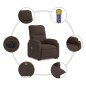 vidaXL Sillón masaje eléctrico reclinable elevable tela marrón vidaXL Sillón masaje eléctrico reclinable elevable tela marrón
