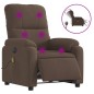 vidaXL Sillón reclinable de masaje eléctrico tela de microfibra marrón vidaXL Sillón reclinable de masaje eléctrico tela de microfibra marrón