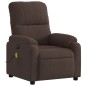vidaXL Sillón reclinable de masaje eléctrico tela de microfibra marrón vidaXL Sillón reclinable de masaje eléctrico tela de microfibra marrón