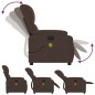 vidaXL Sillón reclinable de masaje eléctrico tela de microfibra marrón vidaXL Sillón reclinable de masaje eléctrico tela de microfibra marrón