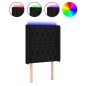 vidaXL Cabecero con LED de tela negro 83x16x118/128 cm vidaXL Cabecero con LED de tela negro 83x16x118/128 cm