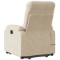 vidaXL Sillón reclinable de masaje elevable tela de microfibra crema vidaXL Sillón reclinable de masaje elevable tela de microfibra crema