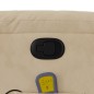 vidaXL Sillón reclinable de masaje elevable tela de microfibra crema vidaXL Sillón reclinable de masaje elevable tela de microfibra crema