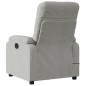 vidaXL Sillón reclinable masaje eléctrico tela microfibra gris claro vidaXL Sillón reclinable masaje eléctrico tela microfibra gris claro