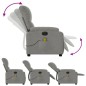 vidaXL Sillón reclinable masaje eléctrico tela microfibra gris claro vidaXL Sillón reclinable masaje eléctrico tela microfibra gris claro