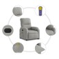 vidaXL Sillón reclinable masaje eléctrico tela microfibra gris claro vidaXL Sillón reclinable masaje eléctrico tela microfibra gris claro