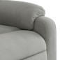 vidaXL Sillón reclinable masaje eléctrico tela microfibra gris claro vidaXL Sillón reclinable masaje eléctrico tela microfibra gris claro