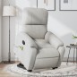vidaXL Sillón reclinable de masaje elevable tela microfibra gris claro vidaXL Sillón reclinable de masaje elevable tela microfibra gris claro