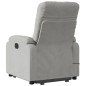 vidaXL Sillón reclinable de masaje elevable tela microfibra gris claro vidaXL Sillón reclinable de masaje elevable tela microfibra gris claro