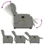 vidaXL Sillón reclinable de masaje elevable tela microfibra gris claro vidaXL Sillón reclinable de masaje elevable tela microfibra gris claro