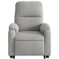 vidaXL Sillón reclinable de masaje elevable tela microfibra gris claro vidaXL Sillón reclinable de masaje elevable tela microfibra gris claro