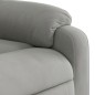 vidaXL Sillón reclinable de masaje elevable tela microfibra gris claro vidaXL Sillón reclinable de masaje elevable tela microfibra gris claro