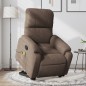 vidaXL Sillón reclinable de masaje elevable tela de microfibra marrón vidaXL Sillón reclinable de masaje elevable tela de microfibra marrón