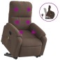 vidaXL Sillón reclinable de masaje elevable tela de microfibra marrón vidaXL Sillón reclinable de masaje elevable tela de microfibra marrón