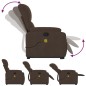 vidaXL Sillón reclinable de masaje elevable tela de microfibra marrón vidaXL Sillón reclinable de masaje elevable tela de microfibra marrón