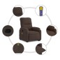 vidaXL Sillón reclinable de masaje elevable tela de microfibra marrón vidaXL Sillón reclinable de masaje elevable tela de microfibra marrón