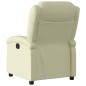 vidaXL Sillón reclinable de cuero auténtico crema vidaXL Sillón reclinable de cuero auténtico crema
