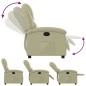 vidaXL Sillón reclinable de cuero auténtico crema vidaXL Sillón reclinable de cuero auténtico crema