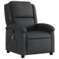 vidaXL Sillón reclinable de masaje cuero auténtico negro vidaXL Sillón reclinable de masaje cuero auténtico negro