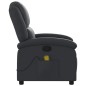 vidaXL Sillón reclinable de masaje cuero auténtico negro vidaXL Sillón reclinable de masaje cuero auténtico negro