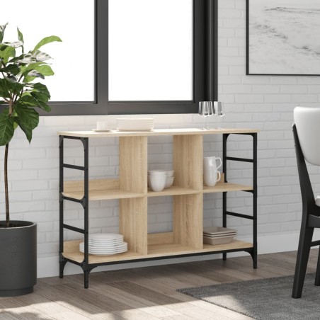 vidaXL Aparador de madera de ingeniería roble Sonoma 102x32x73,5 cm