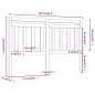 vidaXL Cabecero de cama madera maciza de pino marrón miel 156x4x100 cm vidaXL Cabecero de cama madera maciza de pino marrón miel 156x4x100 cm
