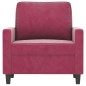 vidaXL Sillón de terciopelo rojo tinto 60 cm vidaXL Sillón de terciopelo rojo tinto 60 cm