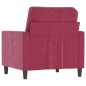 vidaXL Sillón de terciopelo rojo tinto 60 cm vidaXL Sillón de terciopelo rojo tinto 60 cm