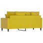 vidaXL Sofá de 2 plazas terciopelo amarillo 140 cm vidaXL Sofá de 2 plazas terciopelo amarillo 140 cm