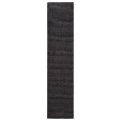 vidaXL Alfombra de sisal natural negro 80x350 cm