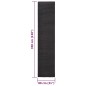 vidaXL Alfombra de sisal natural negro 80x350 cm