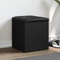 vidaXL Banco con almacenaje madera de ingeniería negro 42x42x45 cm vidaXL Banco con almacenaje madera de ingeniería negro 42x42x45 cm