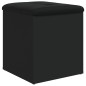 vidaXL Banco con almacenaje madera de ingeniería negro 42x42x45 cm vidaXL Banco con almacenaje madera de ingeniería negro 42x42x45 cm
