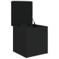 vidaXL Banco con almacenaje madera de ingeniería negro 42x42x45 cm vidaXL Banco con almacenaje madera de ingeniería negro 42x42x45 cm