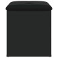 vidaXL Banco con almacenaje madera de ingeniería negro 42x42x45 cm vidaXL Banco con almacenaje madera de ingeniería negro 42x42x45 cm
