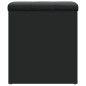 vidaXL Banco con almacenaje madera de ingeniería negro 42x42x45 cm vidaXL Banco con almacenaje madera de ingeniería negro 42x42x45 cm