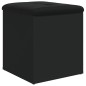 vidaXL Banco con almacenaje madera de ingeniería negro 42x42x45 cm vidaXL Banco con almacenaje madera de ingeniería negro 42x42x45 cm