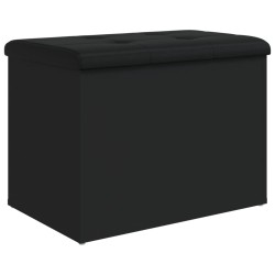 vidaXL Banco con almacenaje madera de ingeniería negro 62x42x45 cm