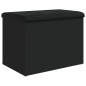 vidaXL Banco con almacenaje madera de ingeniería negro 62x42x45 cm vidaXL Banco con almacenaje madera de ingeniería negro 62x42x45 cm