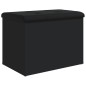 vidaXL Banco con almacenaje madera de ingeniería negro 62x42x45 cm vidaXL Banco con almacenaje madera de ingeniería negro 62x42x45 cm