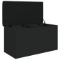 vidaXL Banco con almacenaje madera de ingeniería negro 82x42x45 cm vidaXL Banco con almacenaje madera de ingeniería negro 82x42x45 cm