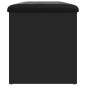 vidaXL Banco con almacenaje madera de ingeniería negro 82x42x45 cm vidaXL Banco con almacenaje madera de ingeniería negro 82x42x45 cm