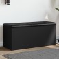 vidaXL Banco con almacenaje madera de ingeniería negro 102x42x45 cm vidaXL Banco con almacenaje madera de ingeniería negro 102x42x45 cm