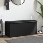 vidaXL Banco con almacenaje madera de ingeniería negro 102x42x45 cm vidaXL Banco con almacenaje madera de ingeniería negro 102x42x45 cm