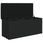 vidaXL Banco con almacenaje madera de ingeniería negro 102x42x45 cm vidaXL Banco con almacenaje madera de ingeniería negro 102x42x45 cm