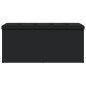 vidaXL Banco con almacenaje madera de ingeniería negro 102x42x45 cm vidaXL Banco con almacenaje madera de ingeniería negro 102x42x45 cm